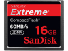 SanDisk Extreme CompactFlash kaart 60MBs 16GB