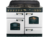 Falcon Classic 110 Wit Inductie Messing afwerking Fornuis