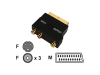 Scartadapter 3 CinchS Video Gold