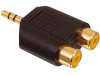 AC 010 GOLD 2x tulp stereo contra stekker