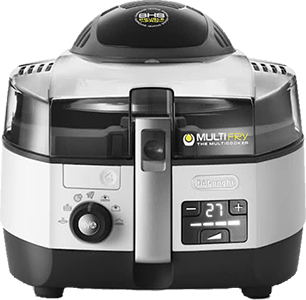 DeLonghi FH1396 Multifryer Extra Chef Plus Friteuse (Zwart/wit)