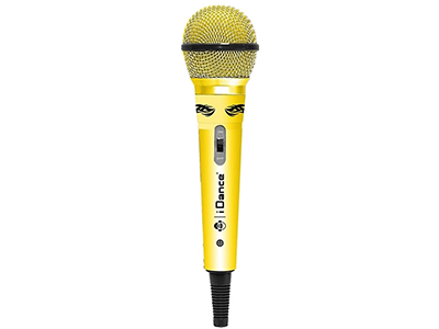 iDance Color Mic CLM10 Microfoon Geel met snoer en stekker