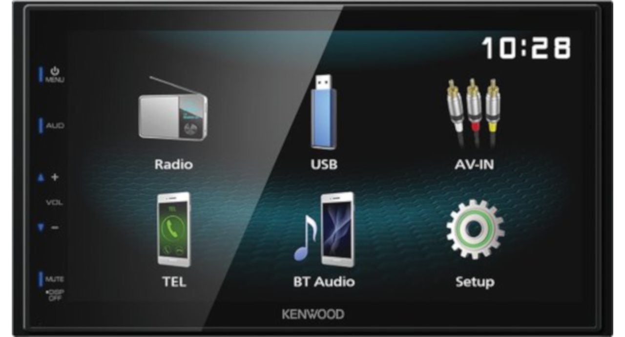 Kenwood DMX120BT Dubbel DIN Digital Media AV Receiver met Bluetooth