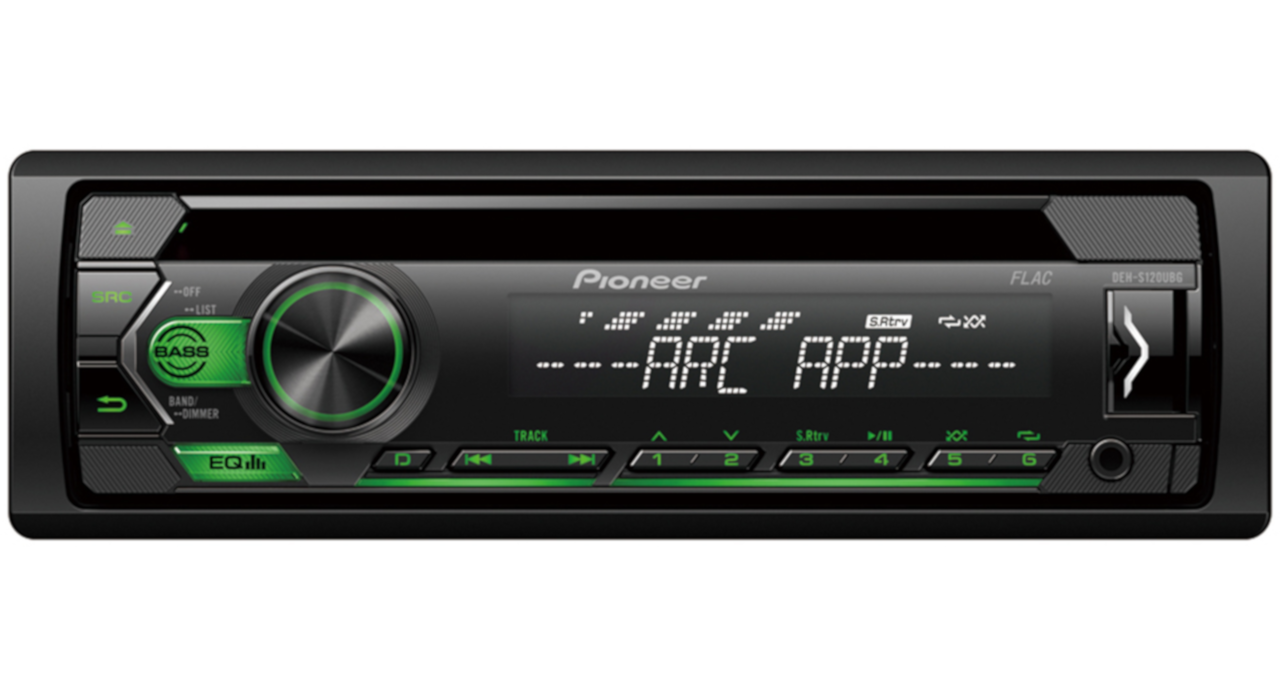 Pioneer DEH-S120UBG - CD/MP3-Autoradio Groen met USB / AUX-IN