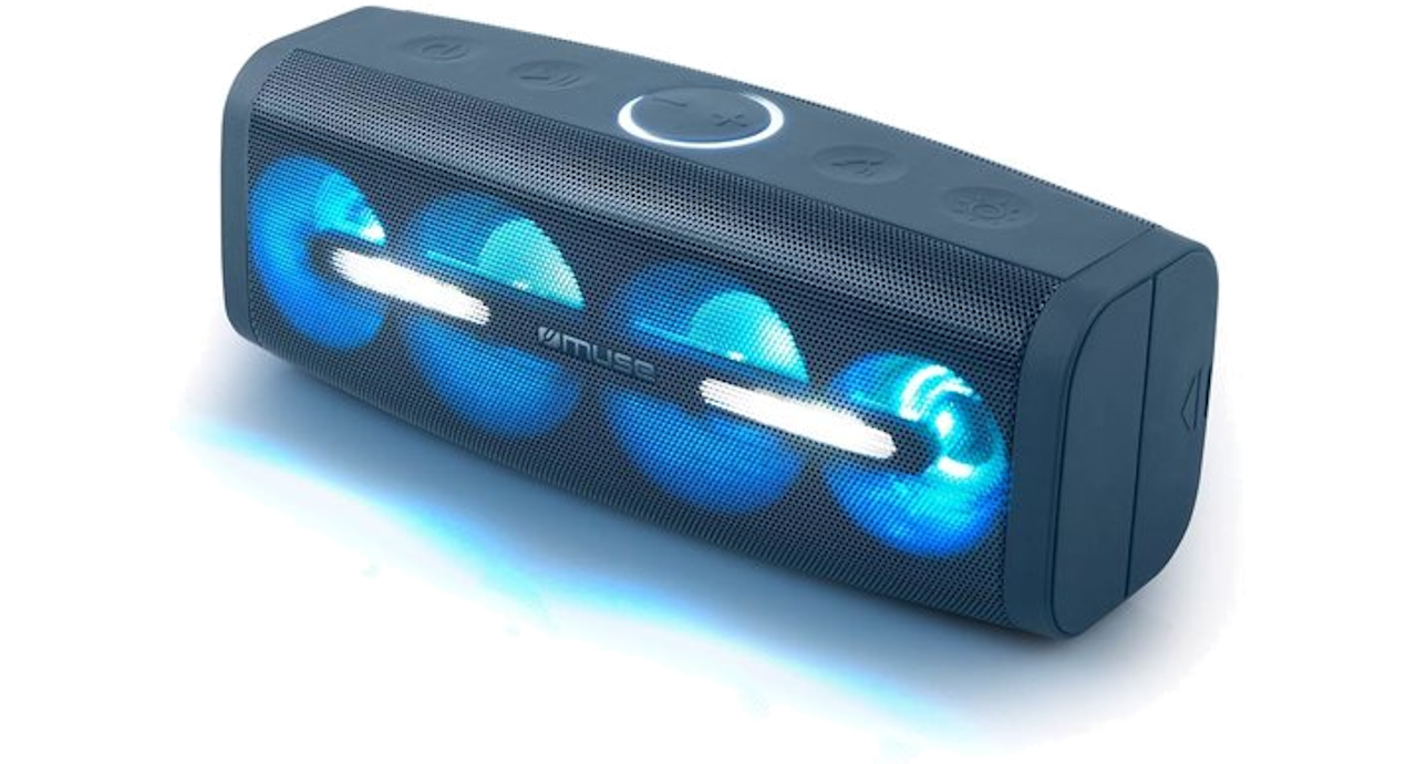 Muse M-830DJ - Spatwaterdichte bluetooth speaker met verlichting