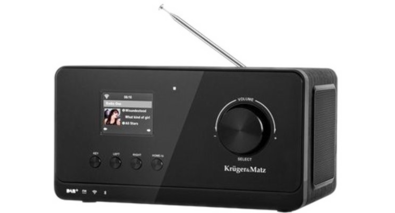 Krüger & Matz KM0816 - DAB+, internet en FM radio met Bluetooth connectiviteit – Zwart