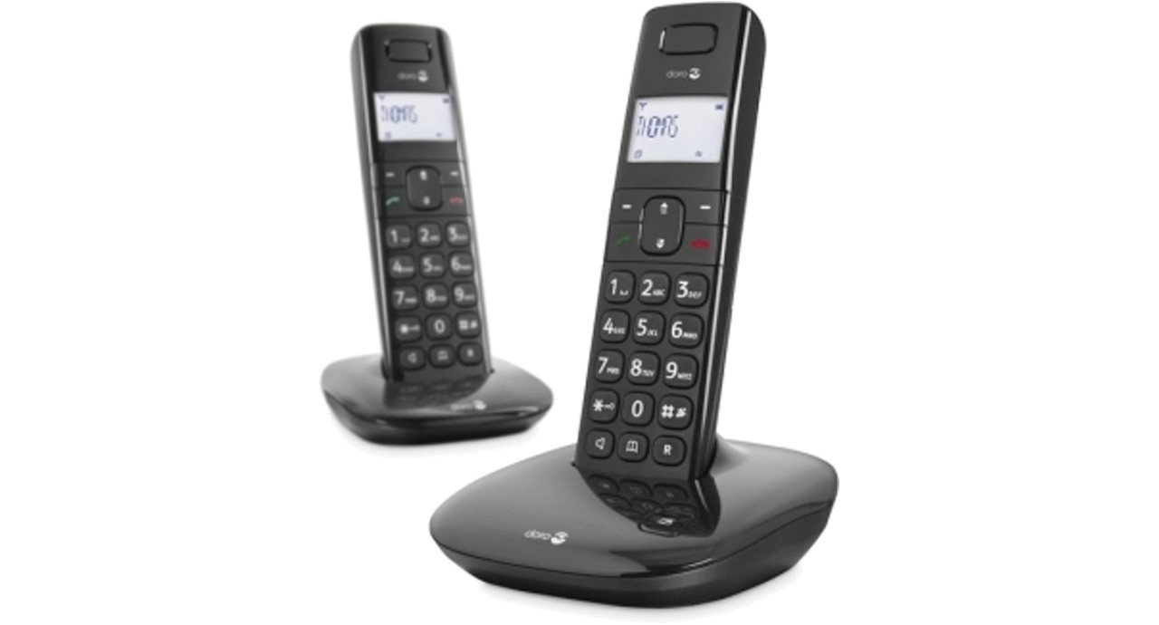 Doro CF-1010 Duo Dect Telefoon met Speaker - Zwart