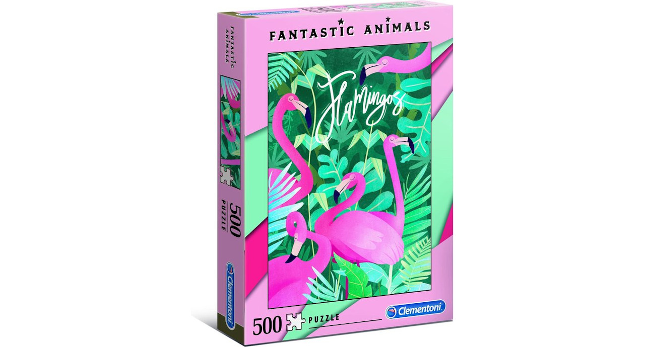 Clementoni - Fantastic Animals puzzel - Flamingos - 500 stukjes