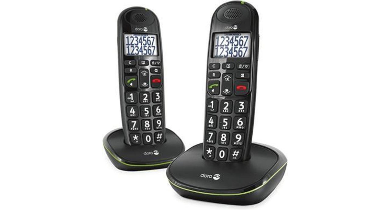 Doro PhoneEasy 110 - Duo DECT telefoon - Zwart