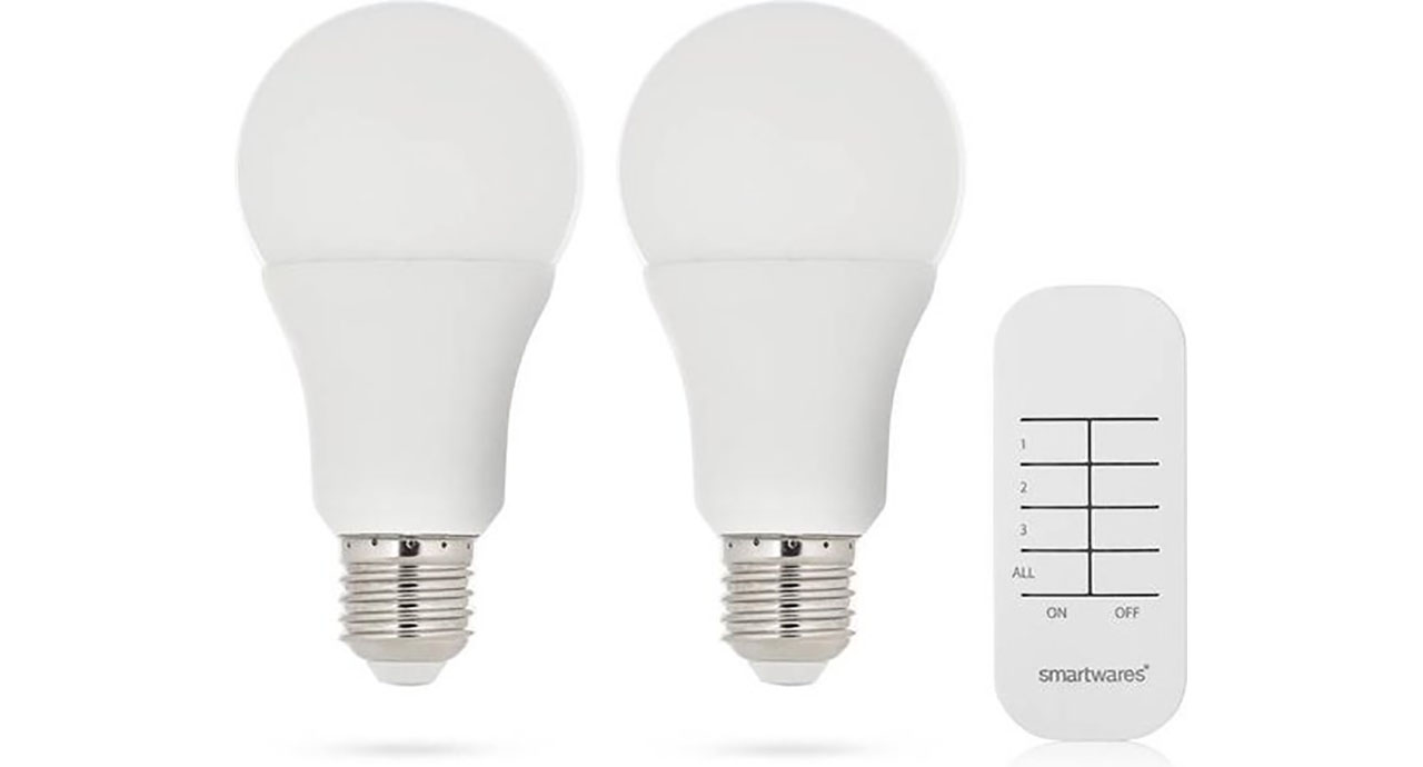 Smartwares SH4-99550 LED bulb schakelset - 2x 7W LED-lampen+ AB
