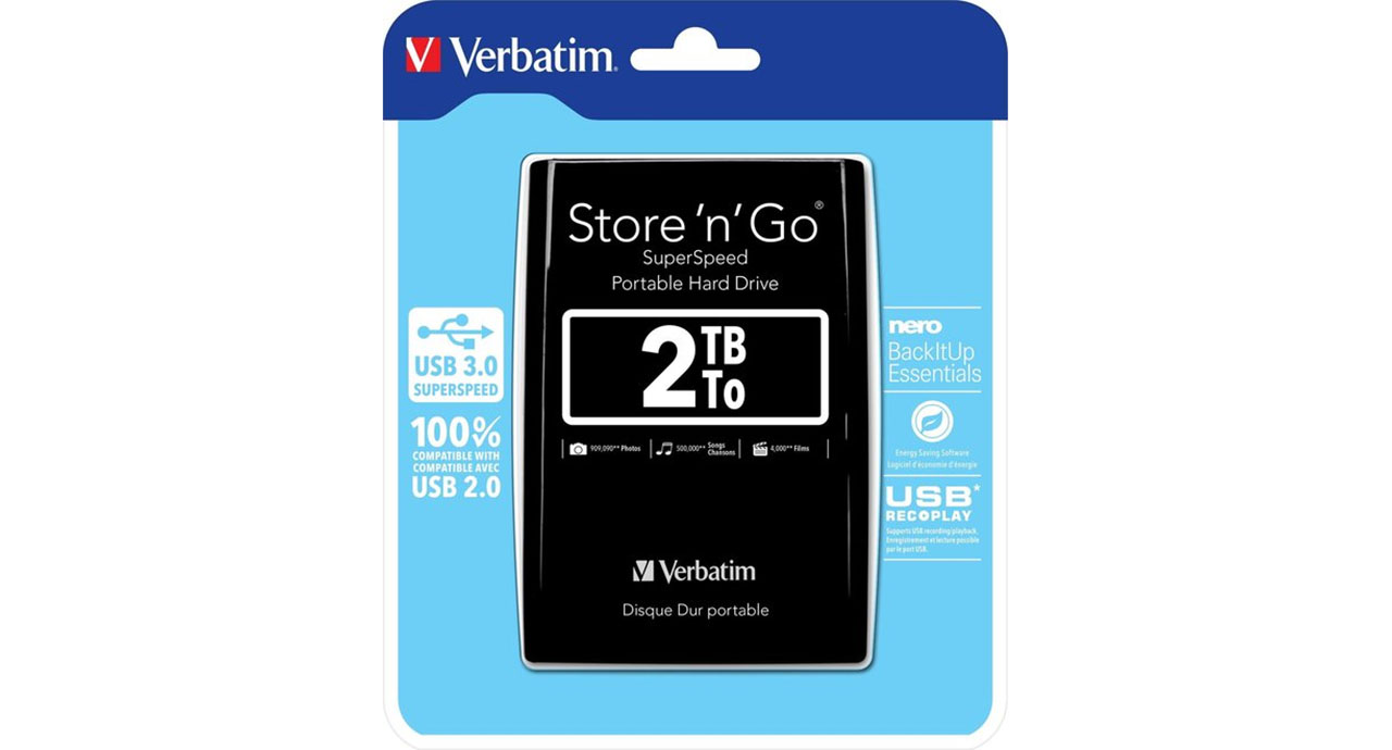 Verbatim Store n Go 2,5 2TB USB 3.0 zwart