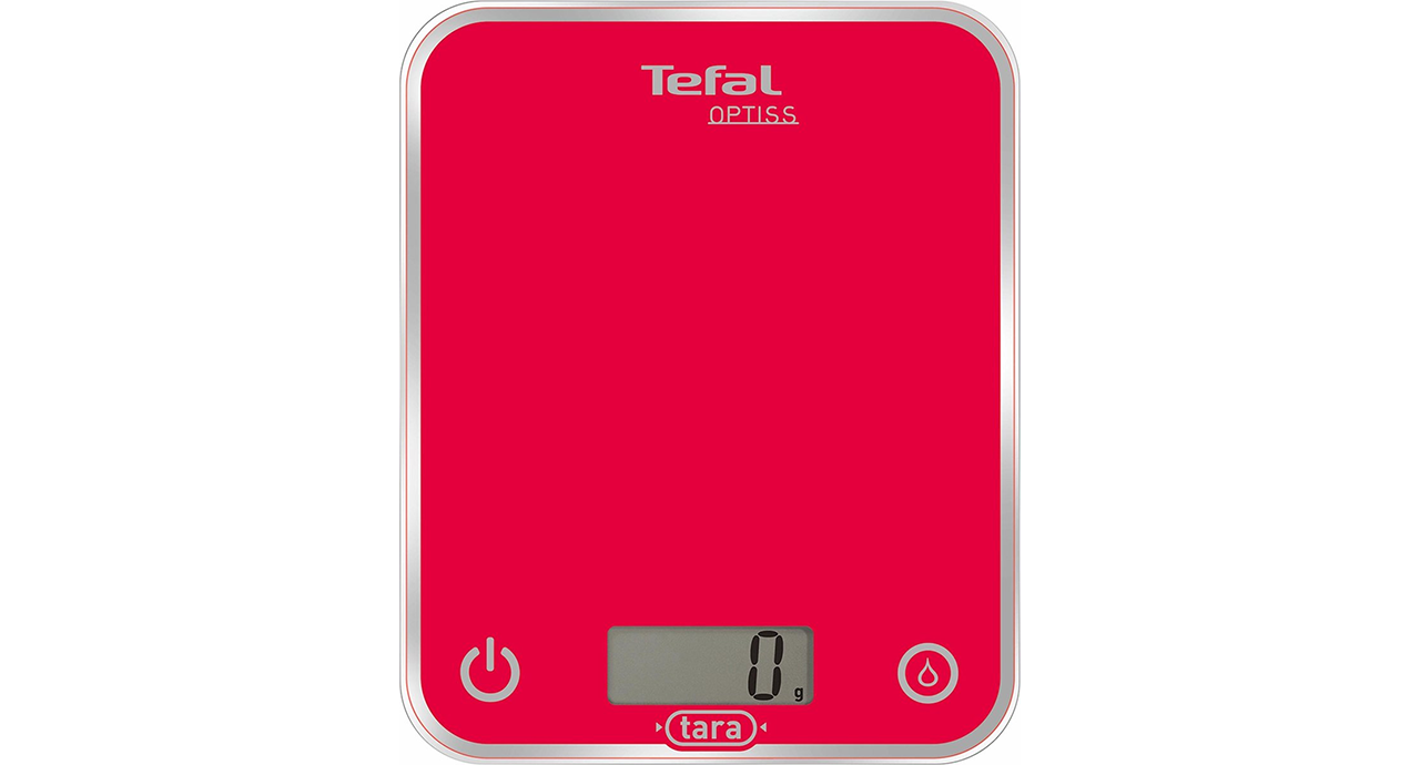Tefal BC5003V1 - Optiss Elektronische keukenweegschaal Rood Rechthoek