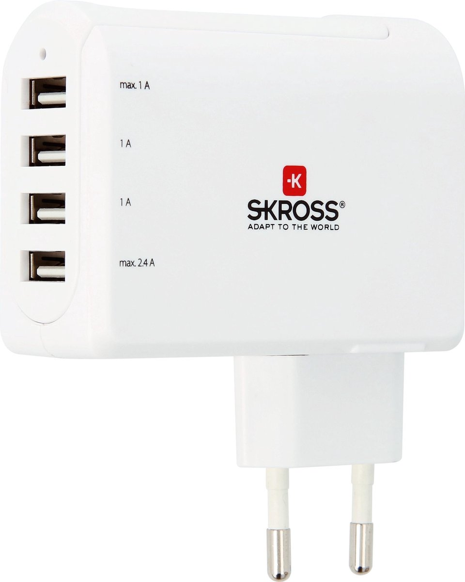Skross - Reisstekker 4x USB Port