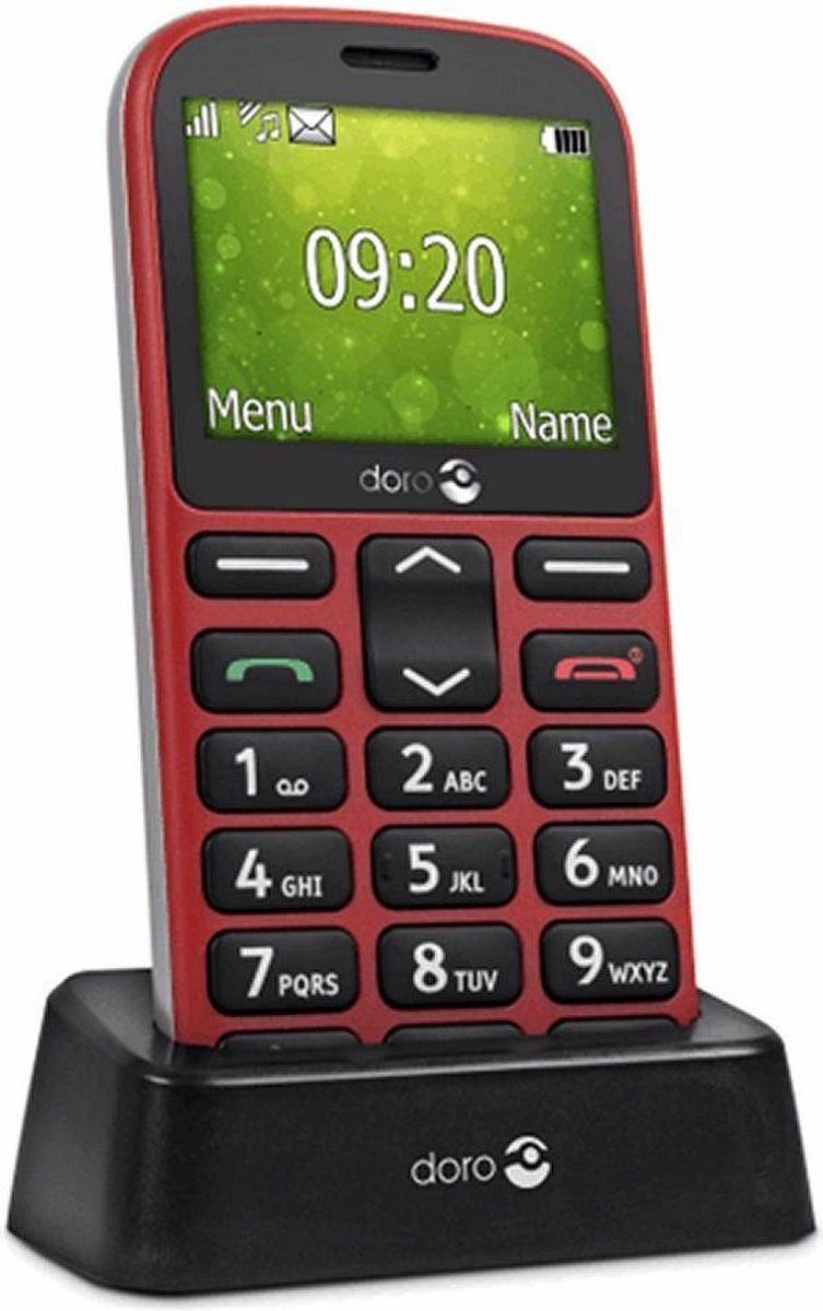 Doro 1361 Senioren GSM met grote knoppen - Rood