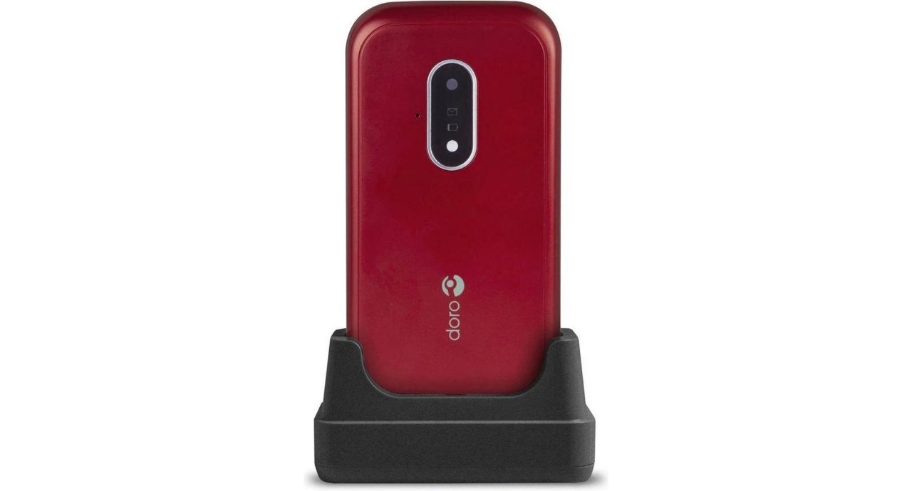 Doro 7030 - 4G Red/White Smart Clamshell (Whatsapp/Facebook)
