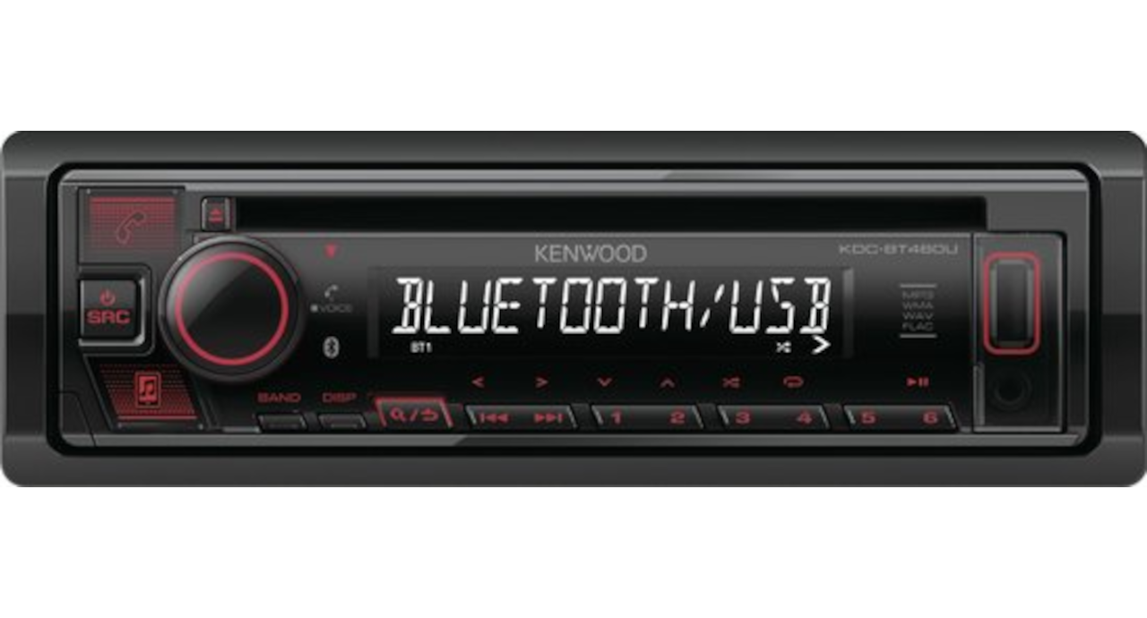 Kenwood KDC-BT460U Radio-CD Speler - Bluetooth - Rood