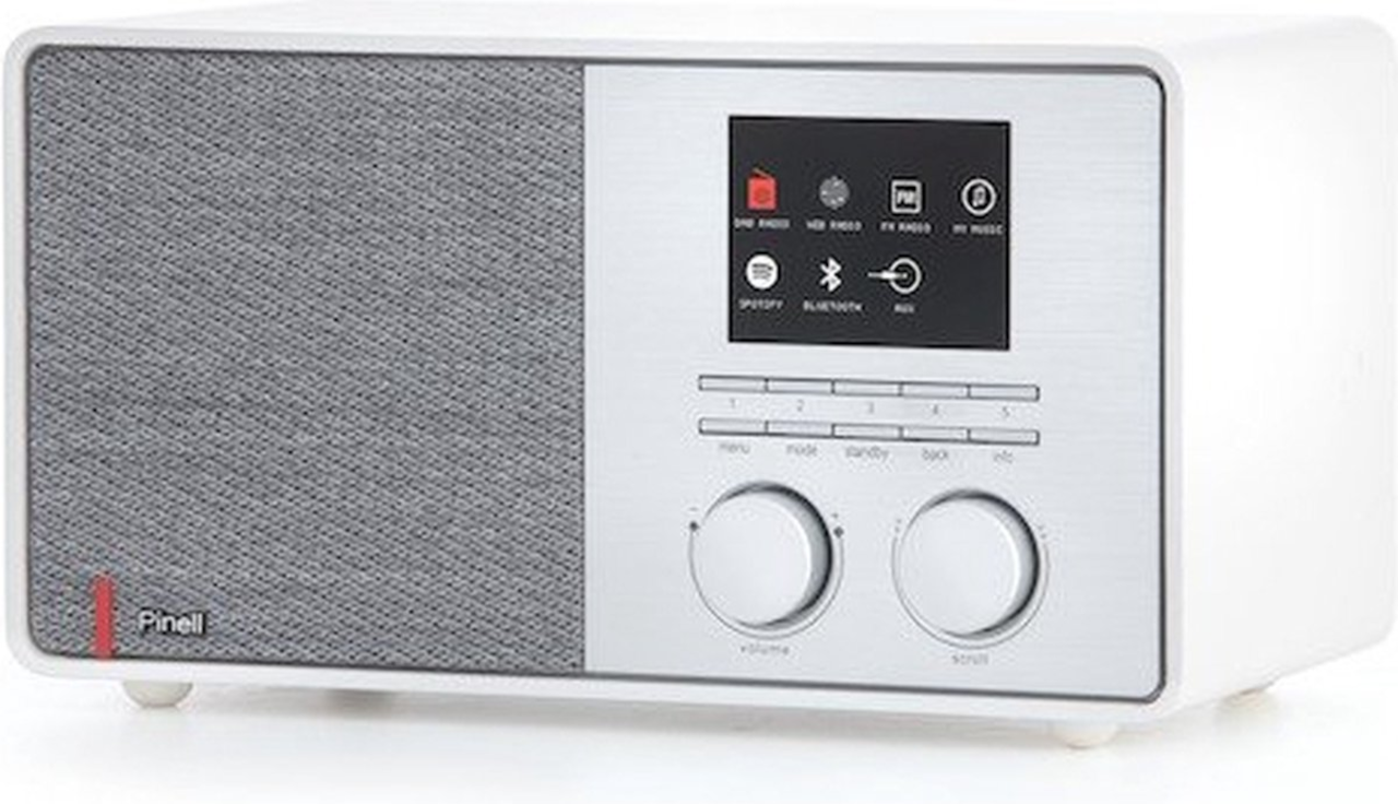 Pinell Supersound 301 Tafelradio DAB+ Internetradio BT Streaming - Wit