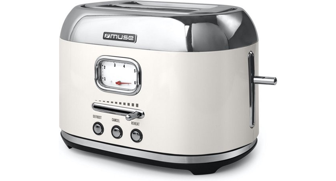 Muse MS-120SC - Muse Broodrooster, 1.000 W, creme