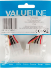 Valueline Interne Stroomkabel Molex Male - Molex Female + 3-Pins Fan Power 0.15 m - AKTIE! afbeelding