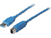 Vedimedia Vedimedia USB 3.0 A-B kabel 3,0 m blauw (V8023469)