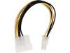 Interne stroom adapterkabel Molex mannelijk PCI Express mannelijk 0,15 m veelkleurig