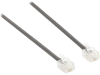 Valueline Telefoonkabel RJ11 (4/6) Male - RJ11 (4/6) Male Plat 10.0 m Zwart - AKTIE afbeelding