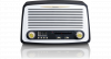 Lenco SR-02 FM Wekkerradio AUX, FM Zilver, Zwart