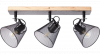 Brilliant 40130/76 - 3 Spots Plafondlamp Metaal/Hout afbeelding