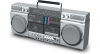Muse M-380GBS - Ghettoblaster met, FM, CD, cassette, USB, SD, 80 Watt