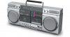 Muse M-380GBS Ghettoblaster met, FM, CD, cassette, USB, SD, 80 Watt