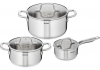 Tefal H816S6 Infinite 6-delige pannenset steelpan 16 cm, kookpannen 20/24 cm + deksels afbeelding