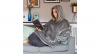 #Winning Huggie Deken - Hoodie Deken - Deken met Mouwen en Capuchon - Grijs - 85455 afbeelding