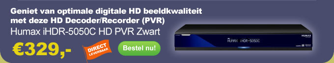 Humax iHDR-5050C HD PVR Zwart. €329,-